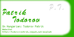 patrik todorov business card